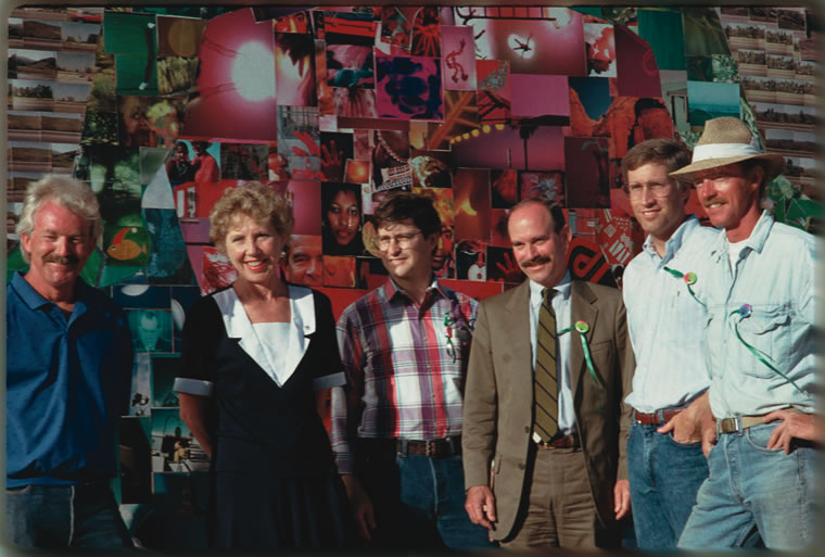 erry Burchfield (far left) and Mark Chamberlain (far right) with local political leaders in 1989