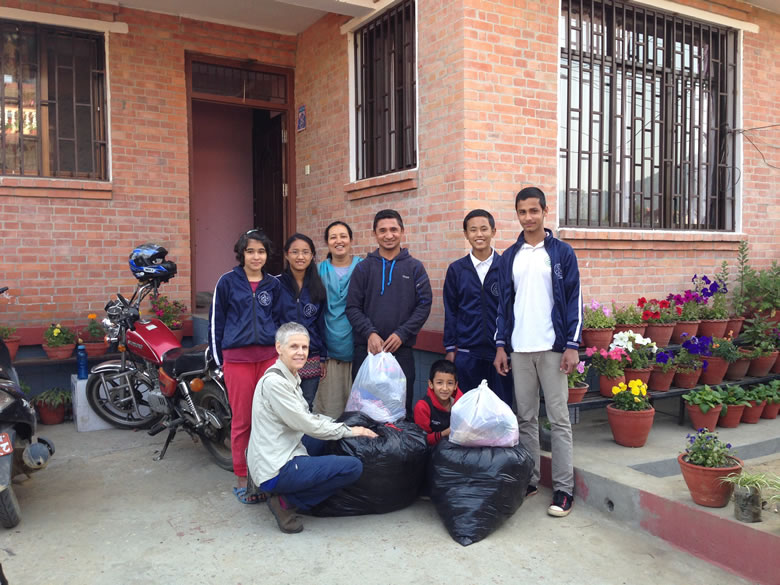 Christine Casey (front left) of Chhahari Organization Nepal