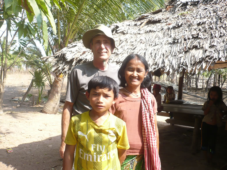 Stan Frymann (back) is building a school in Cambodia.