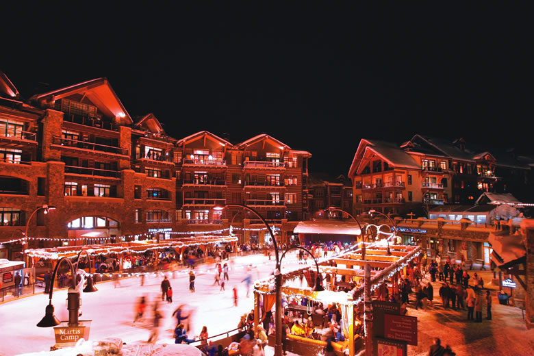 The Village at Northstar features an ice skating rink, dining and shopping. | Photo by Aaron Rosen/Courtesy of Northstar