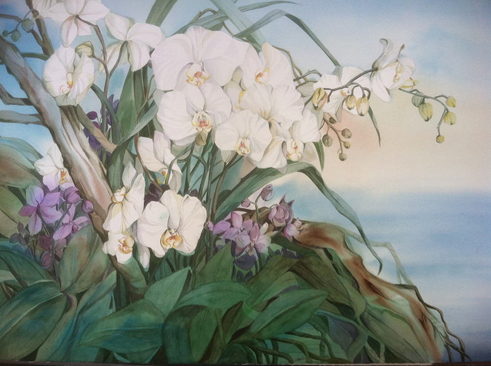 "Orchids by the Sea" by Lydia Delgado (Photo by Stephen Keeling)