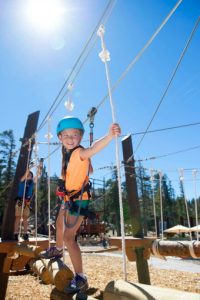 The Bear Cub Ropes Course is geared toward families with younger children.