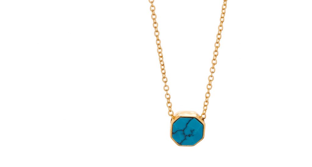 Power Gemstone Turquoise Charm Necklace