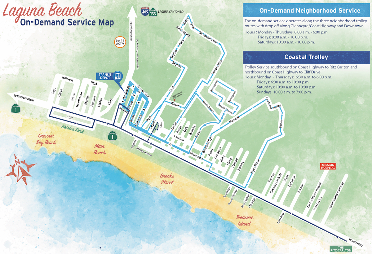 On-Demand Map 8-20-21_courtesy of the City of Laguna Beach