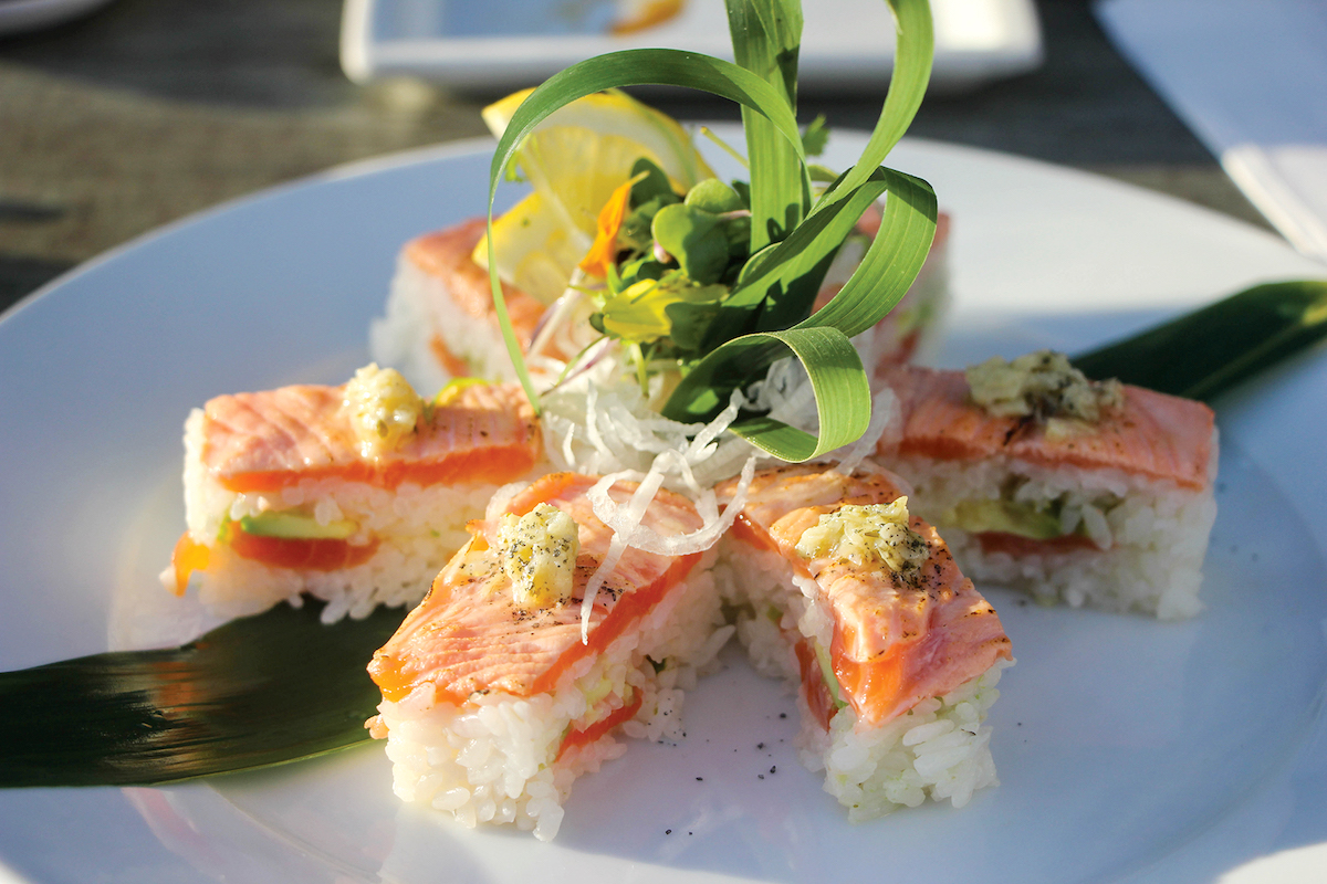 seabutter salmon avo pressed sushi