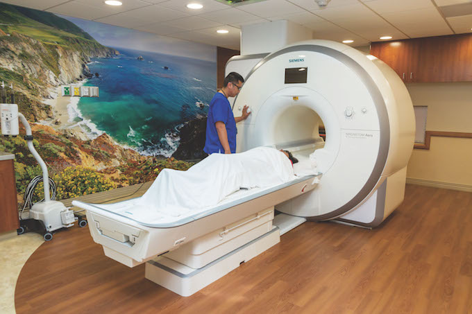 An MRI machine at the hospital