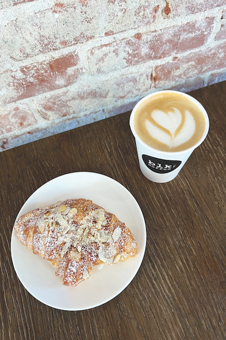 Laguna Latte with almond croissant at Blk Dot_courtesy of Blk Dot Coffee