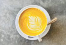 turmeric latte at Zinc Cafe