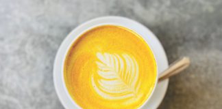 turmeric latte at Zinc Cafe