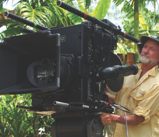Greg MacGillivray in West Papua with Solido IMAX 3D camera header