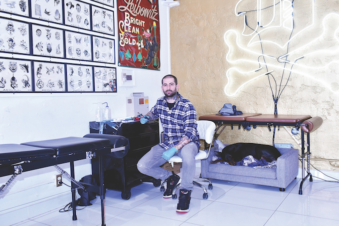 Leibowitz grew up going to his brother’s tattoo shop