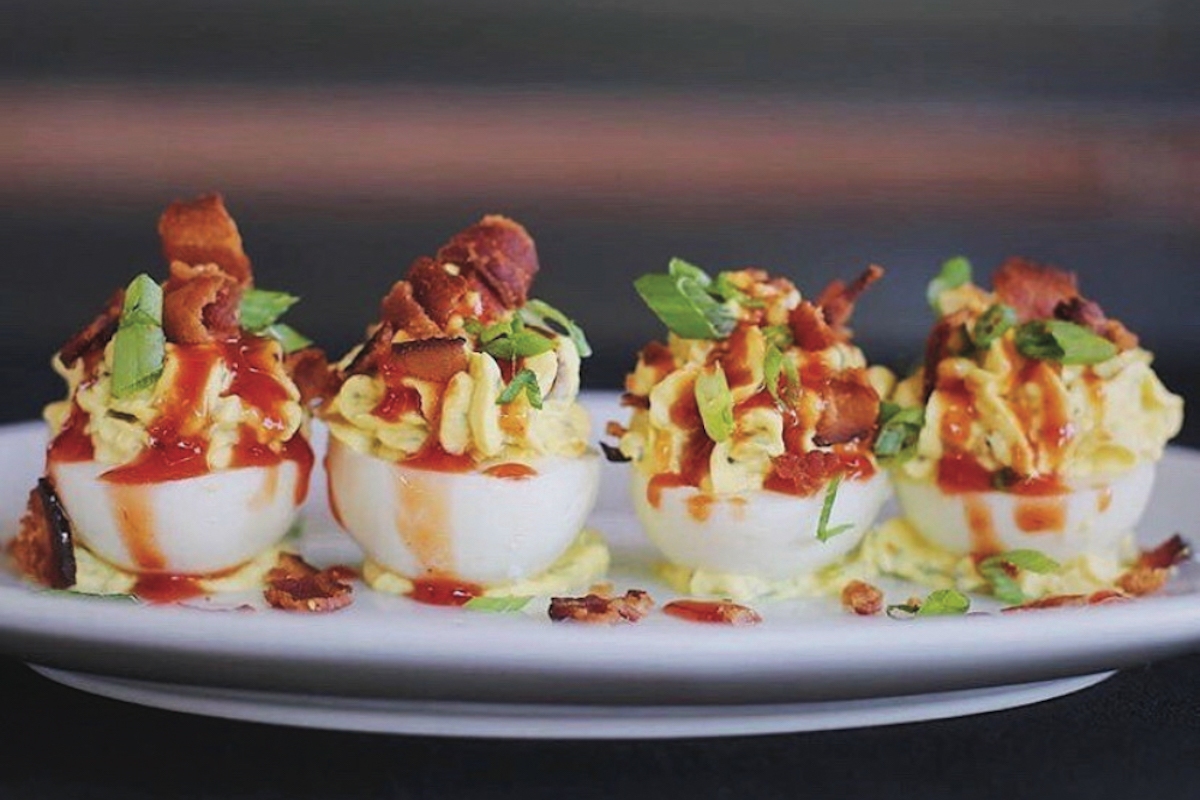 Loaded deviled eggs at Reunion Kitchen & Drink