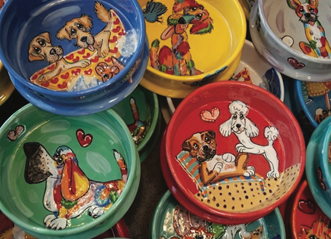 dog bowls Faux Paw Artique_Debby Carman