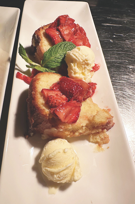 butter cake with strawberries_Evan's Gourmet